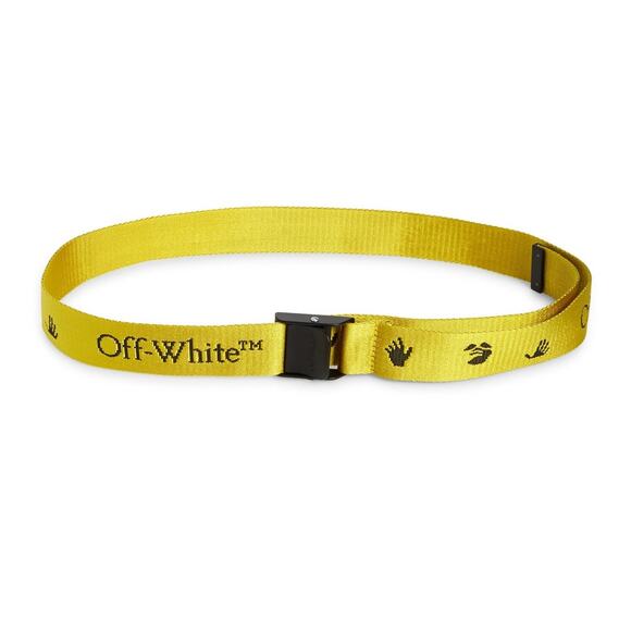 Off-White Woven Yellow Logo Industrial Belt main image 4